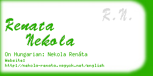 renata nekola business card